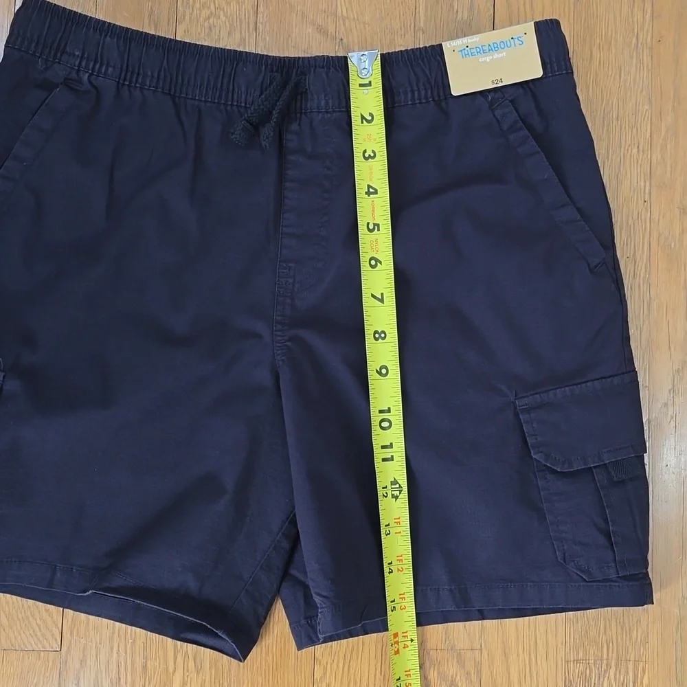BOY'S BLACK CARGO SHORTS SIZE LARGE 14/16 HUSKY_5